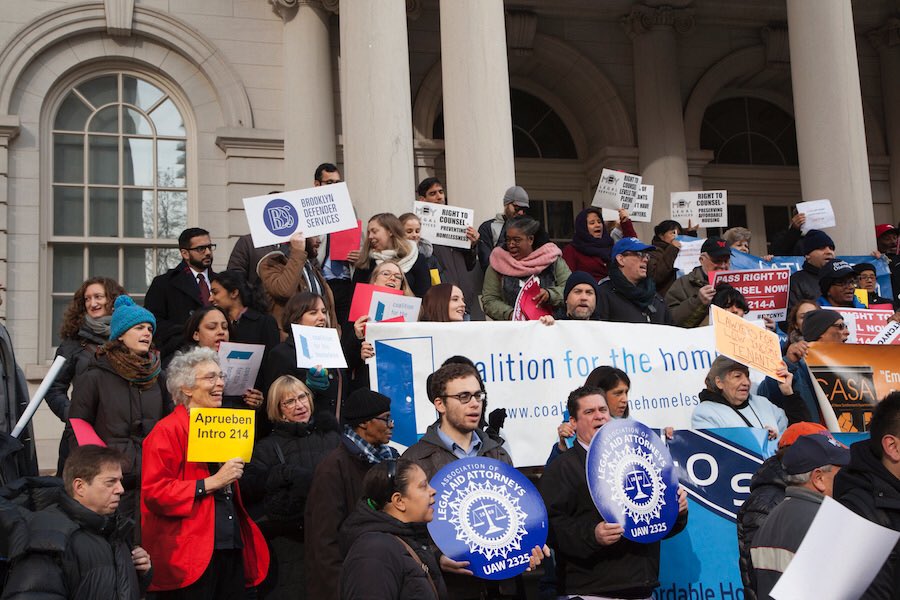 NYHomeless's tweet photo. So proud to see Intro-214B pass today & to have helped fight for this historic #RightToCouncil for New Yorkers at risk of homelessness https://t.co/5hrRBRZvom