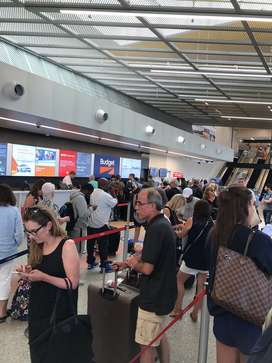 ezitron's tweet photo. @Budget how about you hire more staff to get rid of this line #service #Boston #2hourwait #ridiculous https://t.co/aQAaimUJTR