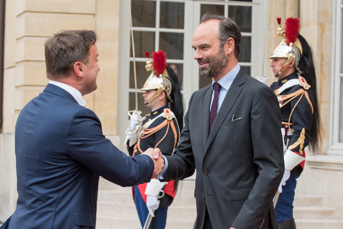 Xavier_Bettel's tweet photo. Excellentes relations bilatérales entre 🇱🇺et 🇫🇷&amp; coopération étroite depuis 60 ans dans le cadre de l’UE @EPhilippePM https://t.co/UiYV1Hdbzr