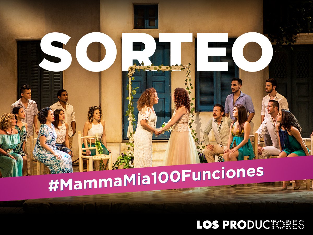 LosProductores_'s tweet photo. #ConcursoFlash 
Etiqueta a tu acompañante con el #MammaMia100Funciones y entra al sorteo de 1 entrada doble para la función de HOY. https://t.co/AHPZ7WGOOW