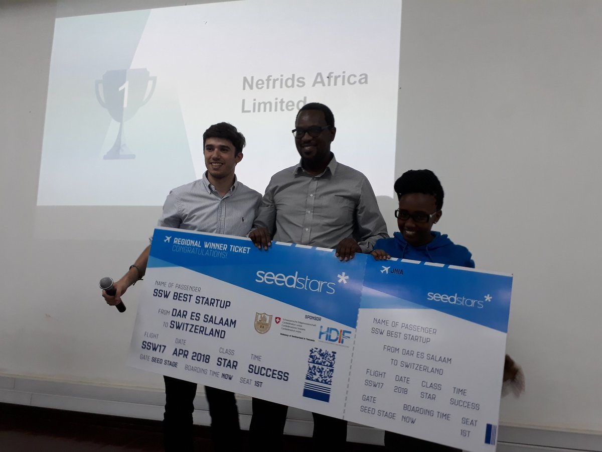 Seedstars's tweet photo. And the winner is... @simubima ! congratulations! #SSWTZ https://t.co/mN3fkAzi23