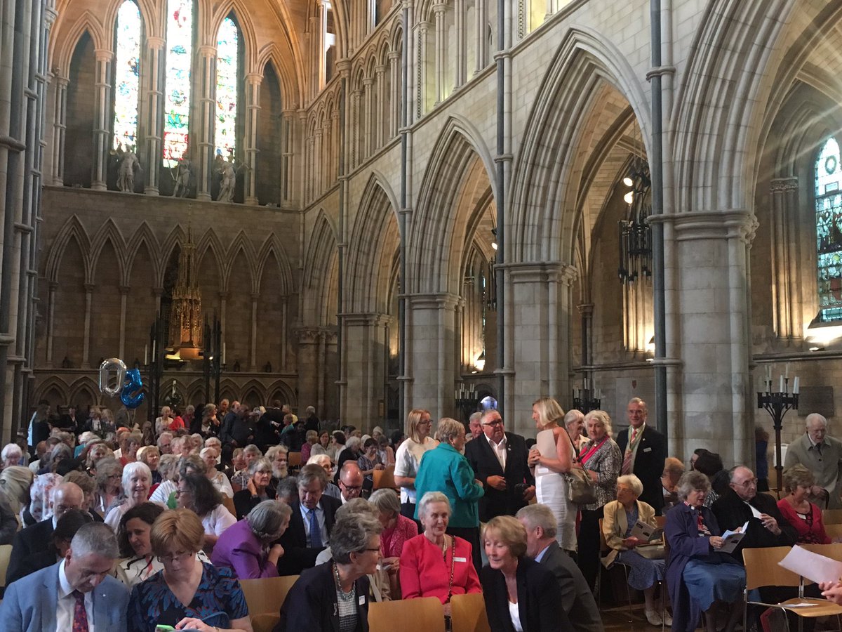 StChrisHospice's tweet photo. The congregation are arriving for our celebratory service at @Southwarkcathed https://t.co/9KDcuhT0dW