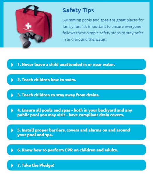 FSPAssociation's tweet image. In honor of @poolsafely's Pledge Week, here are some water safety tips for you &amp;amp; your family! #PSPledgeWeek poolsafely.gov/pledge/