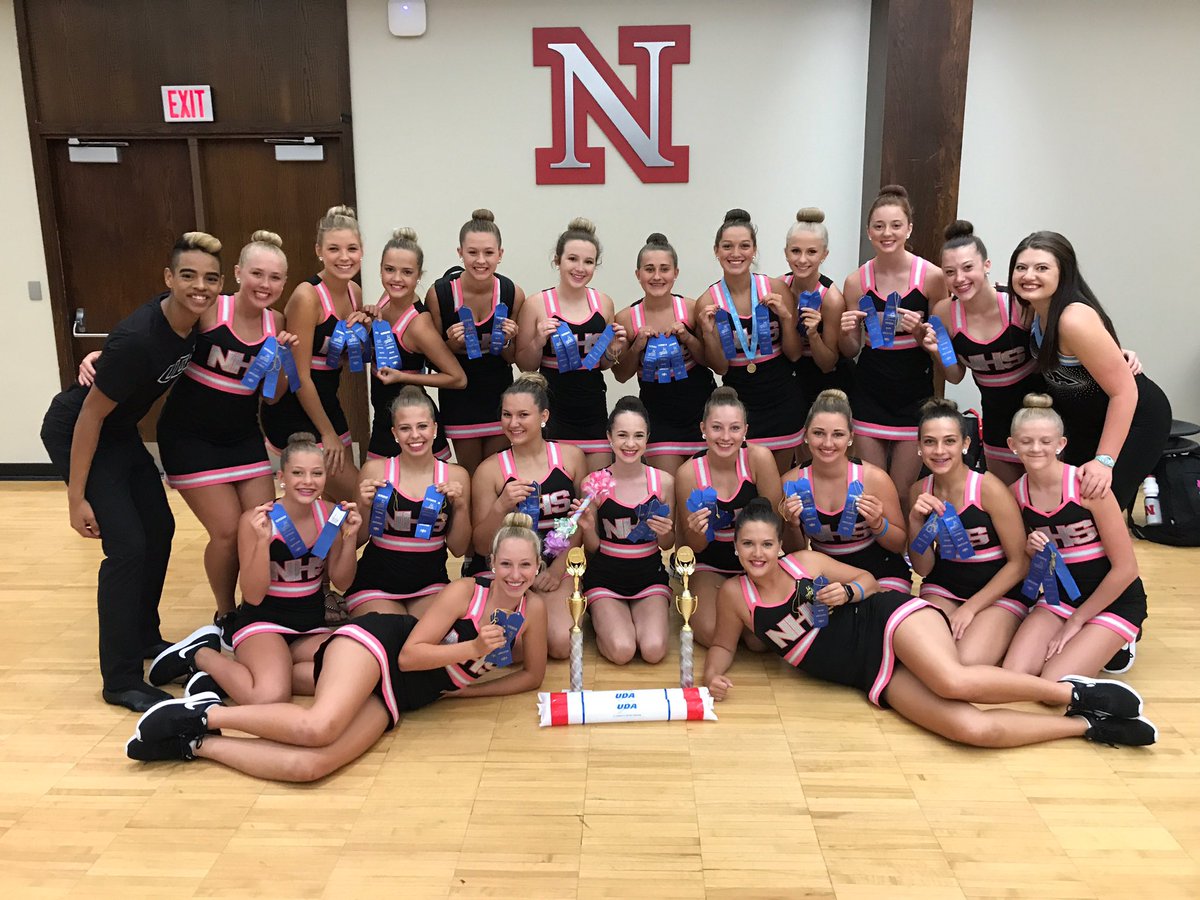 NHSpinkpanthers's tweet photo. The Pink Panthers won first place in our home routine, ALL blue ribbons,  &amp; 4 All-American dancers! It was a perfect start to the year 🥇💘 https://t.co/AnlLBEaGco