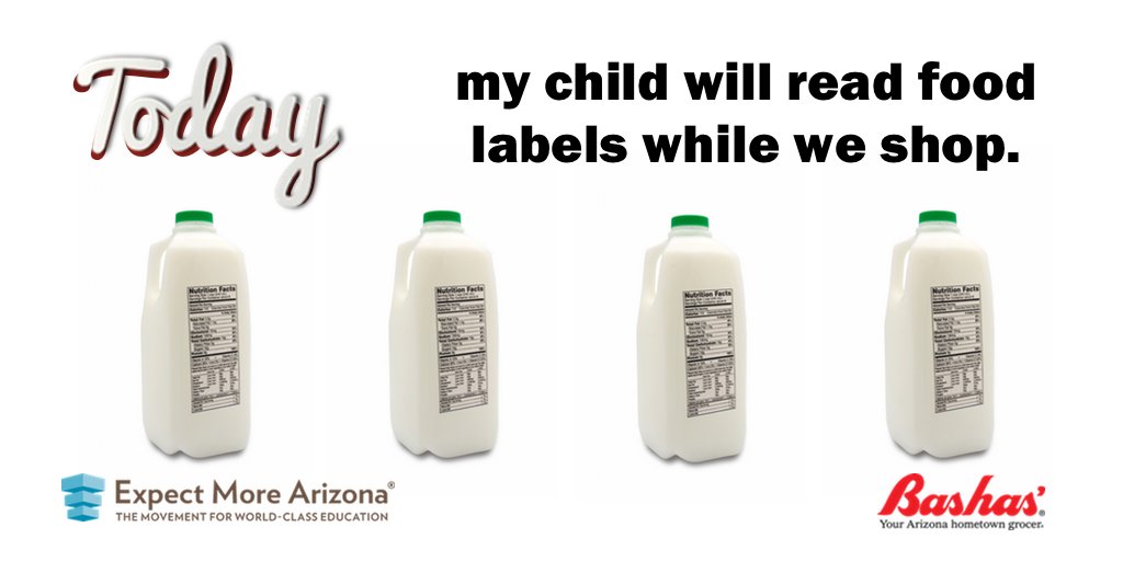 ExpectMoreAZ's tweet photo. Try reading the nutrition labels on the foods you buy at your local @BashasMarkets #TodayInAZ #ShopAndLearn https://t.co/hBXMUQ0Vdg https://t.co/skfgdNiFVb