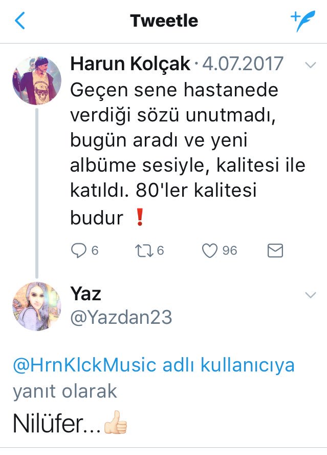Yazdan23's tweet photo. Canım abim Harun Kolçak kendisine yazdığım bir cevabı beğenmişti. Çok sevinip gurur duymuştum.Bu sonmuş meğer. Çok üzgünüm. https://t.co/F50wTIVIYo