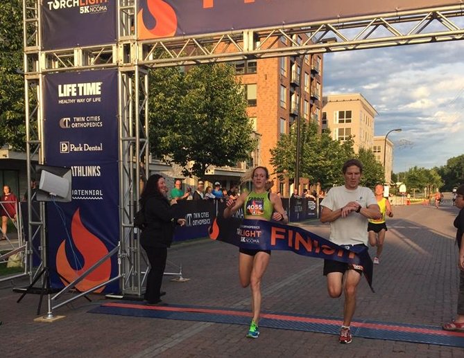 Always fun crossing the line first :) #evenwithaguy #TBTtoyesterday #rabbitresults <a href="/runinrabbit/">rabbit</a> <a href="/Torchlight5k/">Torchlight 5k</a> <a href="/GBTCrunning/">Greater Boston Track Club</a>