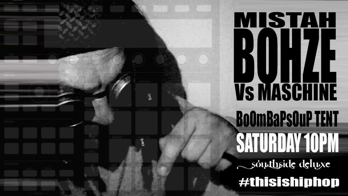 Bohze is playing <a href="/AudioSoupFest/">Audio Soup Festival</a> this weekend! Go see him on Saturday night and say hello. 
#thisishiphop #glasgow #hiphop