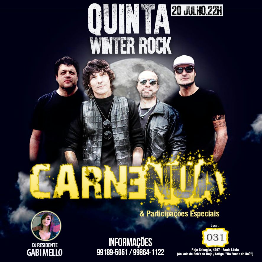 carnenua's tweet photo. LOGO MAIS no "031" - Raja Gabaglia, 4767 - Antigo "No Fundo do Baú" - Ao lado do Beb's - 22 horas - CARNE NUA e DJ Gabi Mello. https://t.co/dSoYPtjoT0