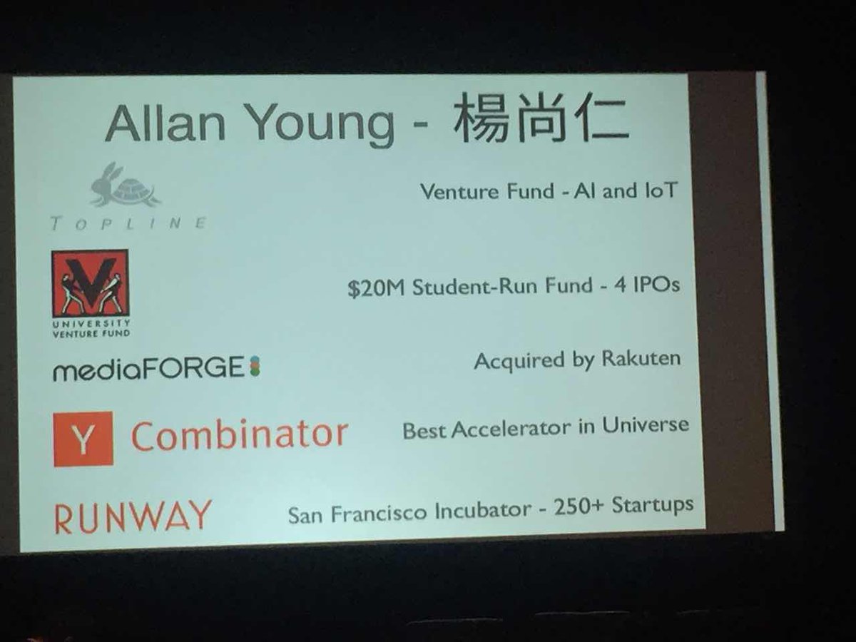SVFutureForum's tweet photo. @AllanTYoung from #RunwayVenture is sharing tips of investment in #AI!! #svff2017 https://t.co/LOyX4Crpzr