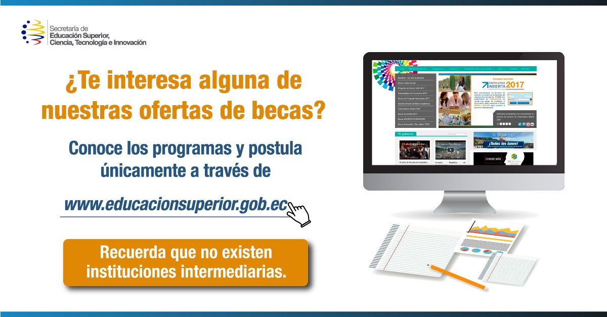cta_7snct's tweet photo. INFÓRMATE| Si te interesan nuestros programas de #BecasSenescyt ingresa a➡️ https://t.co/YjaW4JVY8p
 #INFOsenescyt https://t.co/Gc12120aIJ