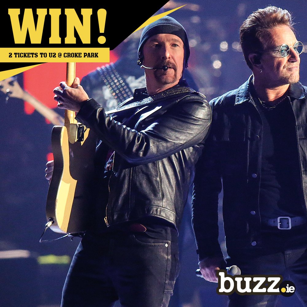 buzzdotie's tweet photo. WIN 2 premium tix to U2's Croke Park gig on Saturday. Follow and RT before 5pm Friday, July 21 to enter. https://t.co/JfMmtlEIQi