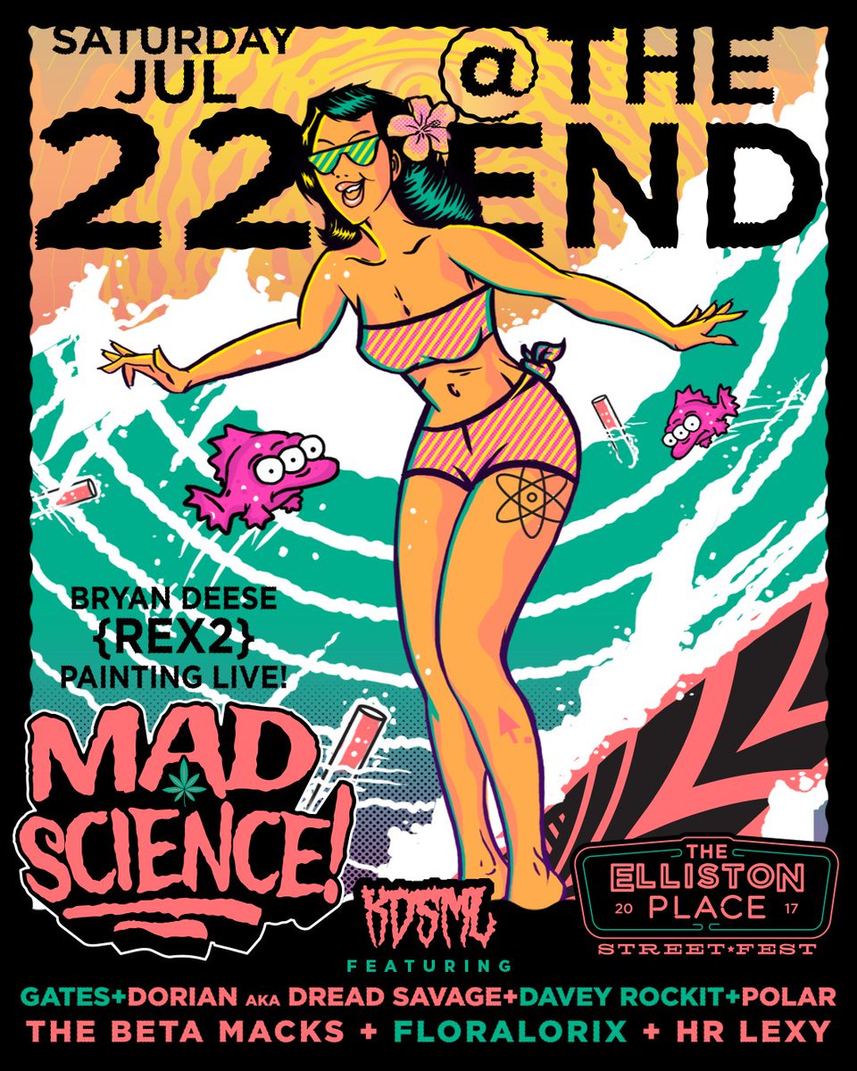 Beyond stoked for #EPSF2017 THIS Saturday 7/22 !!
Use promo code: MADSCIENCE for $5 off your tix !! ellistonplacestreetfest.com