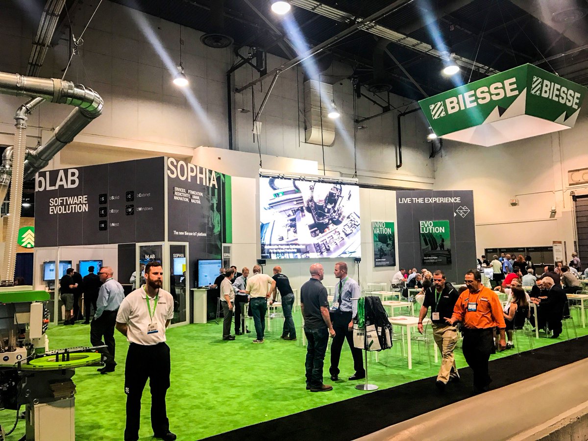 AppleRockUSA's tweet image. Biesse's amazing display at #AWFS booth 4800. See Apple Rock's work, get a free consult: hubs.ly/H087qrz0 @BiesseAmerica #AWFS2017