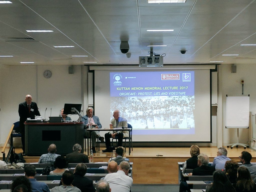 Garden Ct's Patrick Roche discusses the life &amp; legacy of Kuttan Menon at tonight's memorial lecture on #Orgreave - Protest, lies &amp; videotape