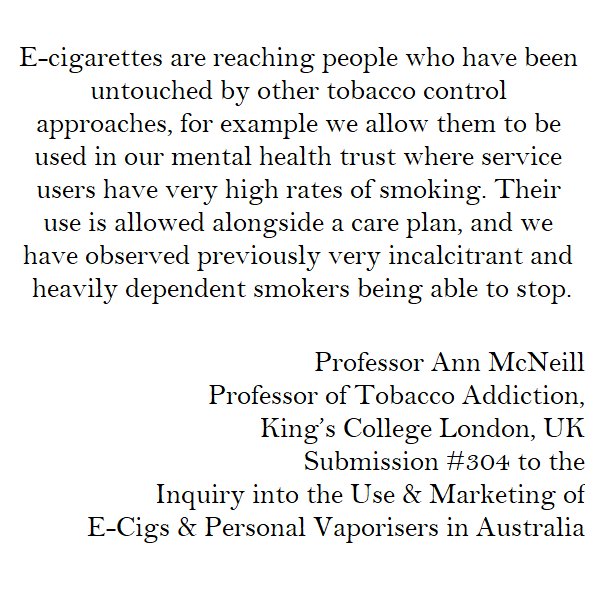 vaper_the's tweet photo. #304 Professor Ann McNeill "#eCigarettes are reaching people who have been untouched by other #TobaccoControl approaches .." https://t.co/arlL4H3XCu