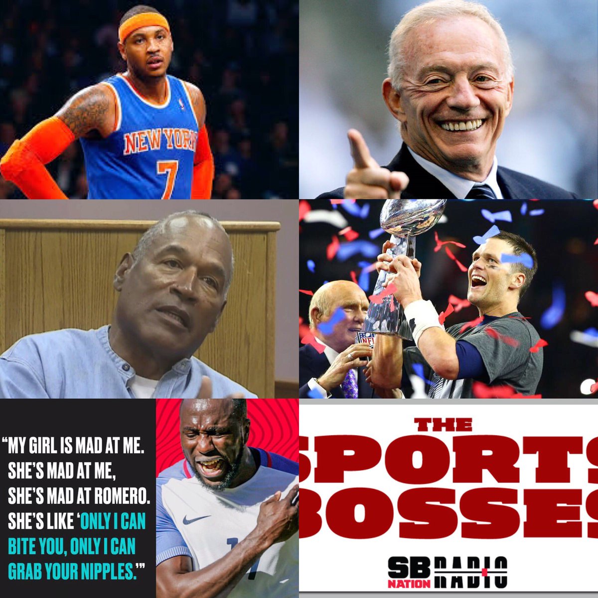 TheSportsBosses's tweet photo. Such a good #almostthereThursday on @SBNationRadio Thanks to @StevePopper and @ThatDaveBrown Listen again https://t.co/GCeMIrtNmf #OJSimpson https://t.co/zh00EOyJl1