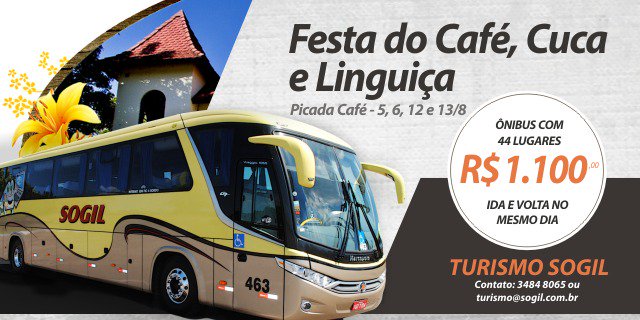 SOGIL_Oficial's tweet photo. A #SOGIL está locando ônibus para destinos turísticos. Confira: https://t.co/vcIQxT8xqb 🚌💨 #TurismoSOGIL #PicadaCafé #FestaCaféCucaLinguiça https://t.co/Zm1zlXdCE5