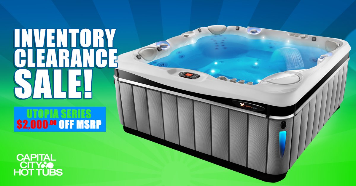 Inventory Clearance #Sale! Save big on <a href="/CalderaSpas/">Caldera® Spas</a> - Utopia $2,000 off MSRP. #Sacramento #Spa #HotTub #SummerSale #OutdoorLiving #Backyard