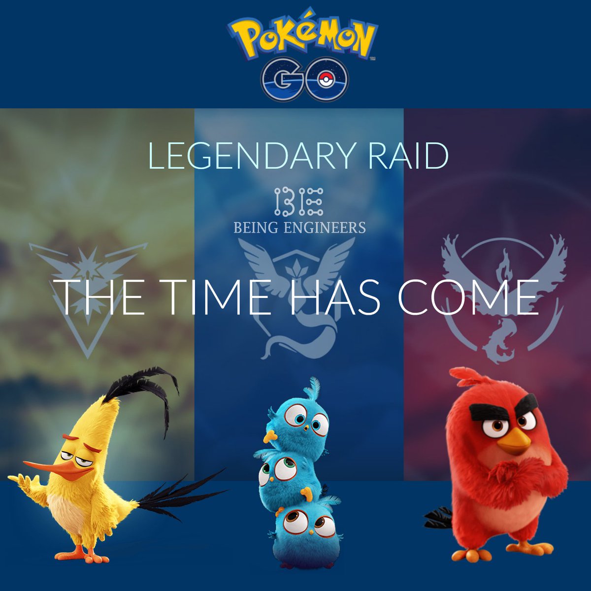 Being_Engineers's tweet photo. The Legends! 😝😜😎 #PokemonGOFest #PokemonGO #legendaryraid #angrybirds @trnrtips @MYSTIC7 @PokemonGoApp @AngryBirds https://t.co/tZjcE1egjM