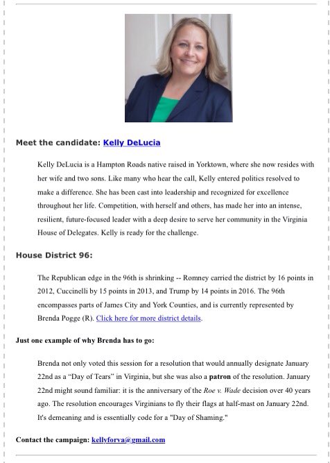 BlueDominion's tweet photo. Flip-a-District Volume IV featured @alicia4swva, @KellyforVA, @VVforDelegate &amp; @Tia4Delegate. Let's flip these seats &amp; turn the House blue! https://t.co/vTmOsnc1Km