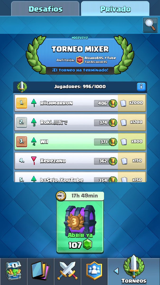 WilCR24's tweet photo. De nuevo ganador del 75% de descuento en las tiendas de @supercellgames Gracias a @Alvaro845 😍😍😍 https://t.co/cFvpEEh8Yi