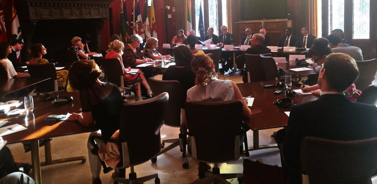 CanadainItaly's tweet photo. Min. Hussen "Canada was built by migrants. Migration is not a negative thing: there are many silver linings" #WelcomeRefugee @CitImmCanada https://t.co/DoaAGCN959