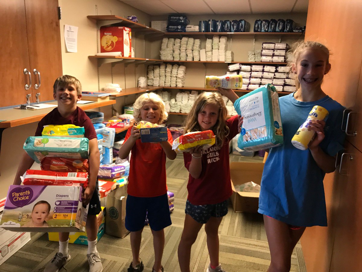 CCFInorman's tweet photo. In lieu of gifts for her recent birthday, Olivia opted to collect diapers &amp; baby supplies for the #CCFIBabyPantry. #SupportCCFI https://t.co/BXQ1r6347E