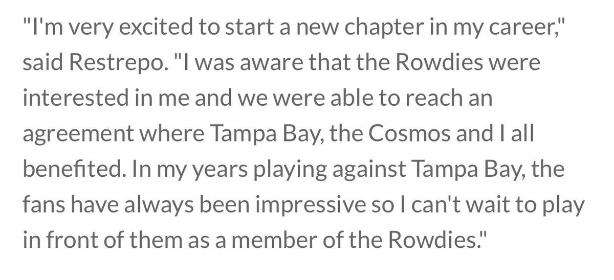 TampaBayRowdies's tweet photo. 🎙 Here's what @WRESTREPO1988 and Rowdies Head Coach Stuart Campbell had to say about Restrepo joining the Rowdies. #WelcomeWalter https://t.co/r1YLCxBIa7