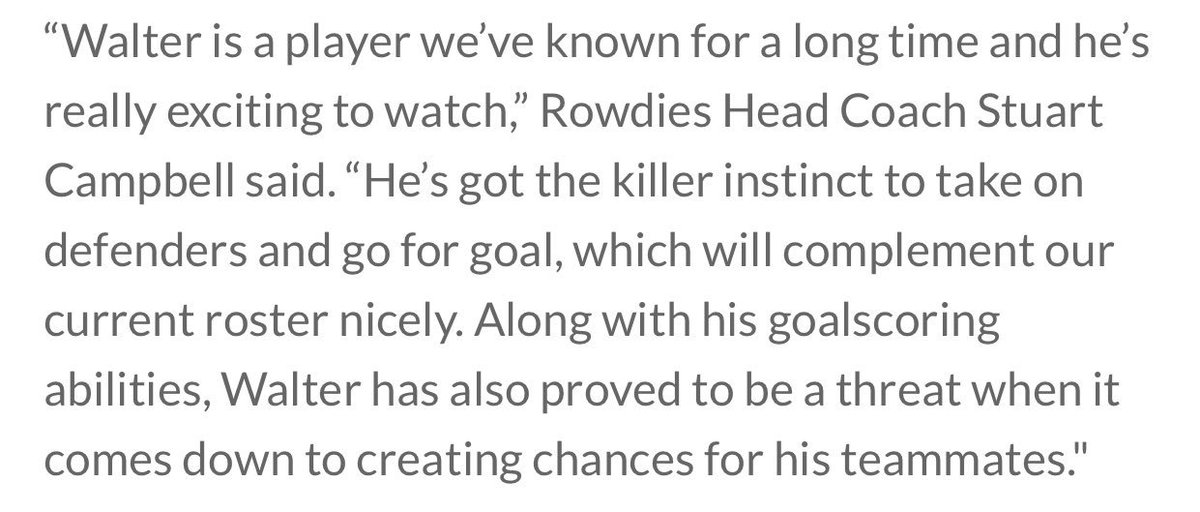 TampaBayRowdies's tweet photo. 🎙 Here's what @WRESTREPO1988 and Rowdies Head Coach Stuart Campbell had to say about Restrepo joining the Rowdies. #WelcomeWalter https://t.co/r1YLCxBIa7