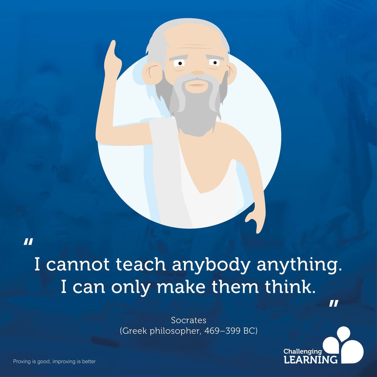 ChallengeLearn's tweet photo. #ThursdayThoughts: A wise man once said this...#socrates #challenge #thinkandlearn https://t.co/sQk5y4qzkV