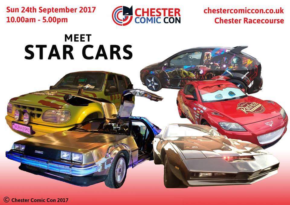 Some fab iconic cars to see <a href="/ComicConChester/">ChesterComicCon</a>