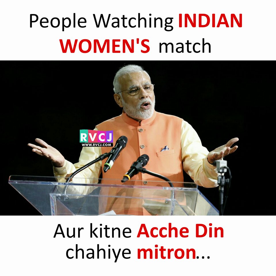 RVCJ_FB's tweet photo. Yahi toh hai Acche din...
#WWC17 #IndvAUS #ICCWomensWorldCup2017 https://t.co/mze8mXSNwy