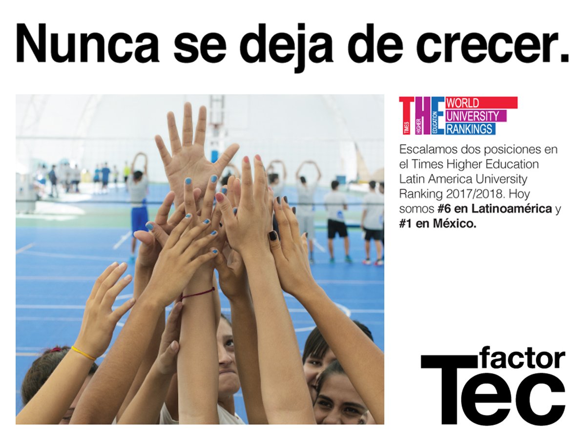 🔄<a href="/TecdeMonterrey/">Tecnológico de Monterrey</a> se posiciona como la 1️⃣ª en #México y 6ª en Latinoamérica en <a href="/timeshighered/">Times Higher Education</a> Latin America University Rankings. #OrgulloTec