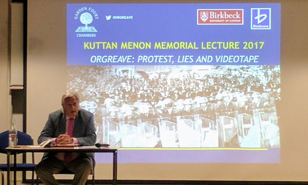 Mansfield on political policing at #Orgreave: It was an orchastrated event from start to finish...to reduce means of the workforce &amp; unions