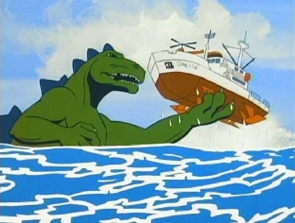 80s_Kidz's tweet photo. Who remembers the cartoon version of Godzilla with his "cowardly nephew" Godzooky? https://t.co/QjiFWD9MpB