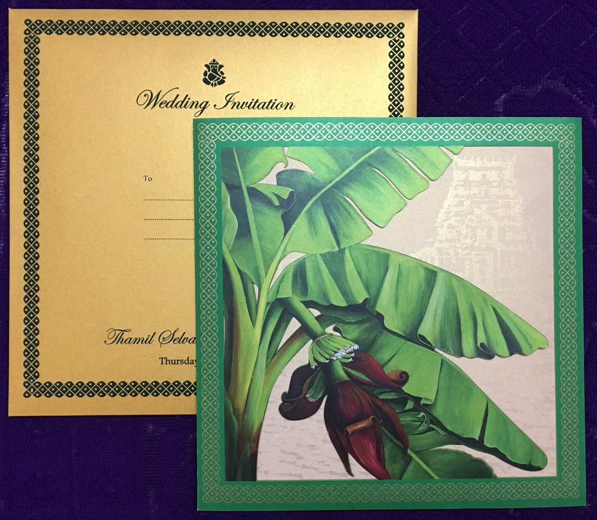 ElroiCards's tweet photo. We Are Making Own Production #SouthIndianTraditional #CustomisedWeddingCards Banana Tree With #LasercutInvitations https://t.co/34zu7SSTod