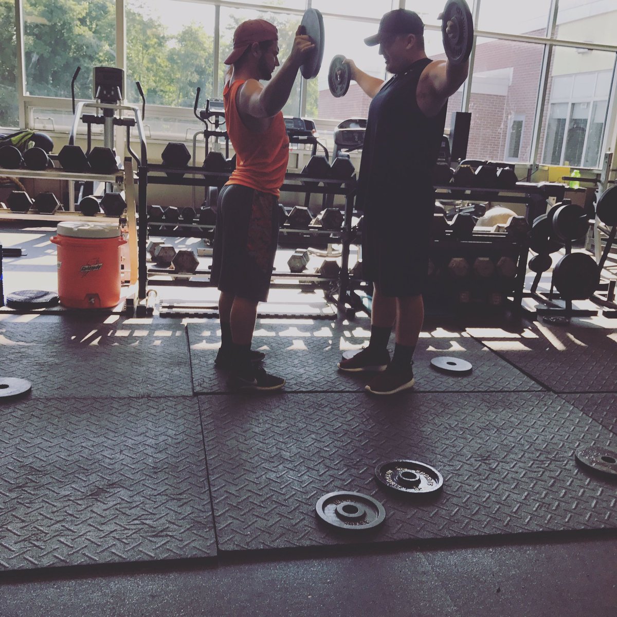 DragonDover's tweet photo. Strongman Thursday! Crucifix hold competition #godragons https://t.co/Q52NTkROv3