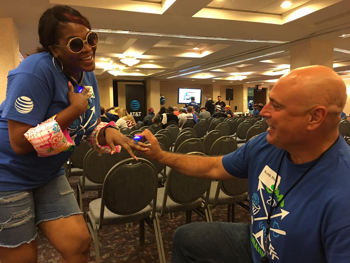 She said YES!!! AT&amp;T husband and wife! @juswen06 <a href="/khart9294/">Keith Hart</a> #OHPA #campwannahustle @alysonwoodard <a href="/judy_cavalieri/">Judy Cavalieri</a> <a href="/BIGBizDecker/">Eric Decker</a>