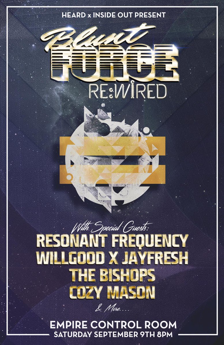 Join us Sept 9 for <a href="/BluntForceATX/">Blunt Force Music</a> Re:Wired w/ <a href="/ResonantFreqs/">Resonant Frequency</a>, @TheBishopsATX + more! 🎚

LIMITED $5 tix on sale: bit.ly/REWIRED