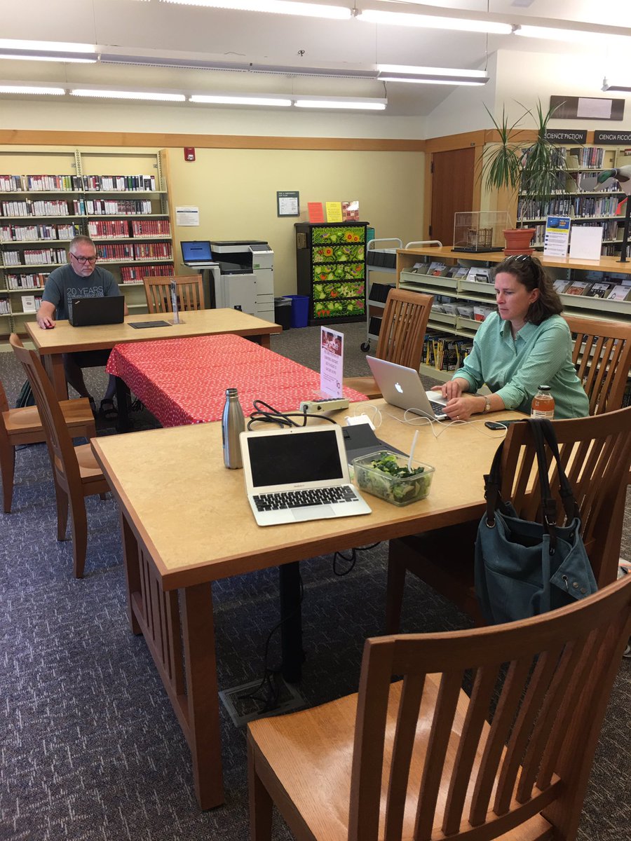 CoworkingUnbnd's tweet photo. We'll be coworking out of the Live Oak Library until 3 with a 'Hack your personal security' talk at 12:30! #coworking #library #santacruz https://t.co/uRlzFVZ5xl