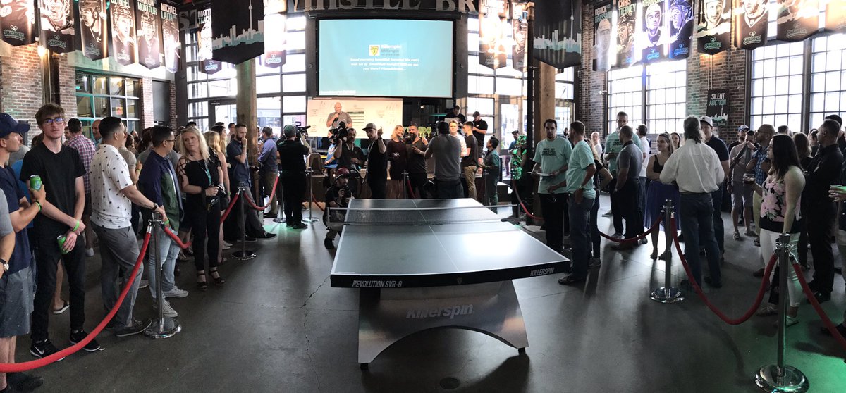 NHL's tweet photo. Hockey players. Ping pong. Charity. One champion. It's time for #SmashfestVI.  🏓🏒🏆 https://t.co/k591b12ivn