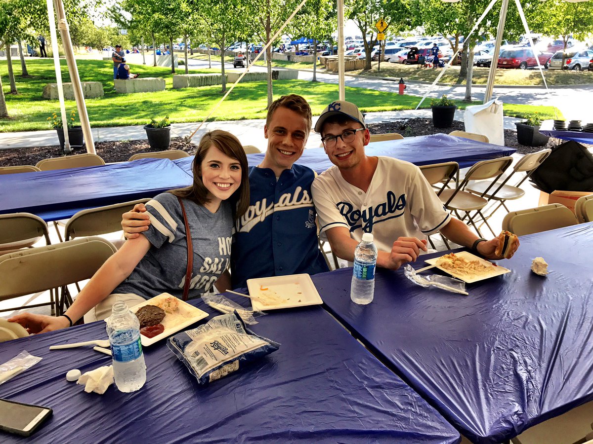 TeamKansasCity's tweet photo. No better way to handle a hot day than getting ready to cheer on the @Royals during #InternKC Night at the K! https://t.co/287raRg0Za