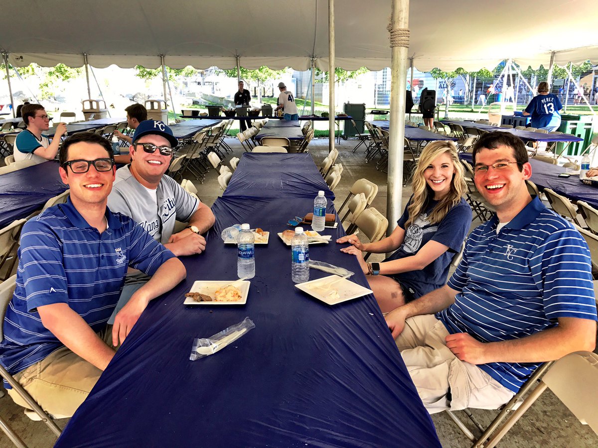 TeamKansasCity's tweet photo. No better way to handle a hot day than getting ready to cheer on the @Royals during #InternKC Night at the K! https://t.co/287raRg0Za