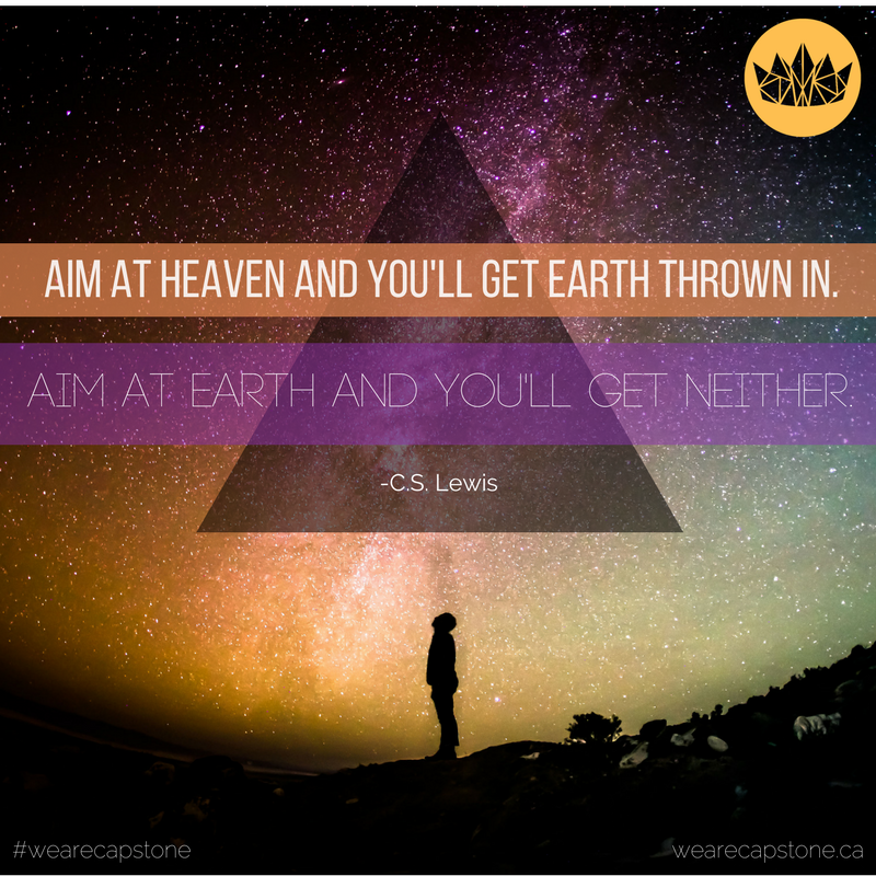 CapstoneYYC's tweet photo. Aim for Heaven! #wearecapstone #cslewis #quoteoftheday #aimforheaven https://t.co/zntonclsHH
