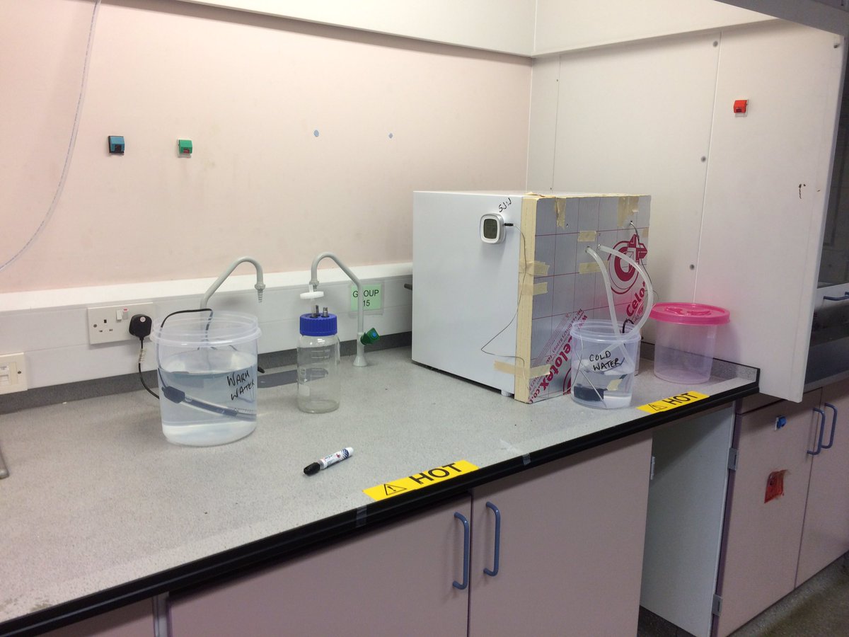scruffybiotech's tweet photo. One budget chiller unit up and running in the lab for our partner's #GasFermentation trials. https://t.co/Wt2yg1KayS