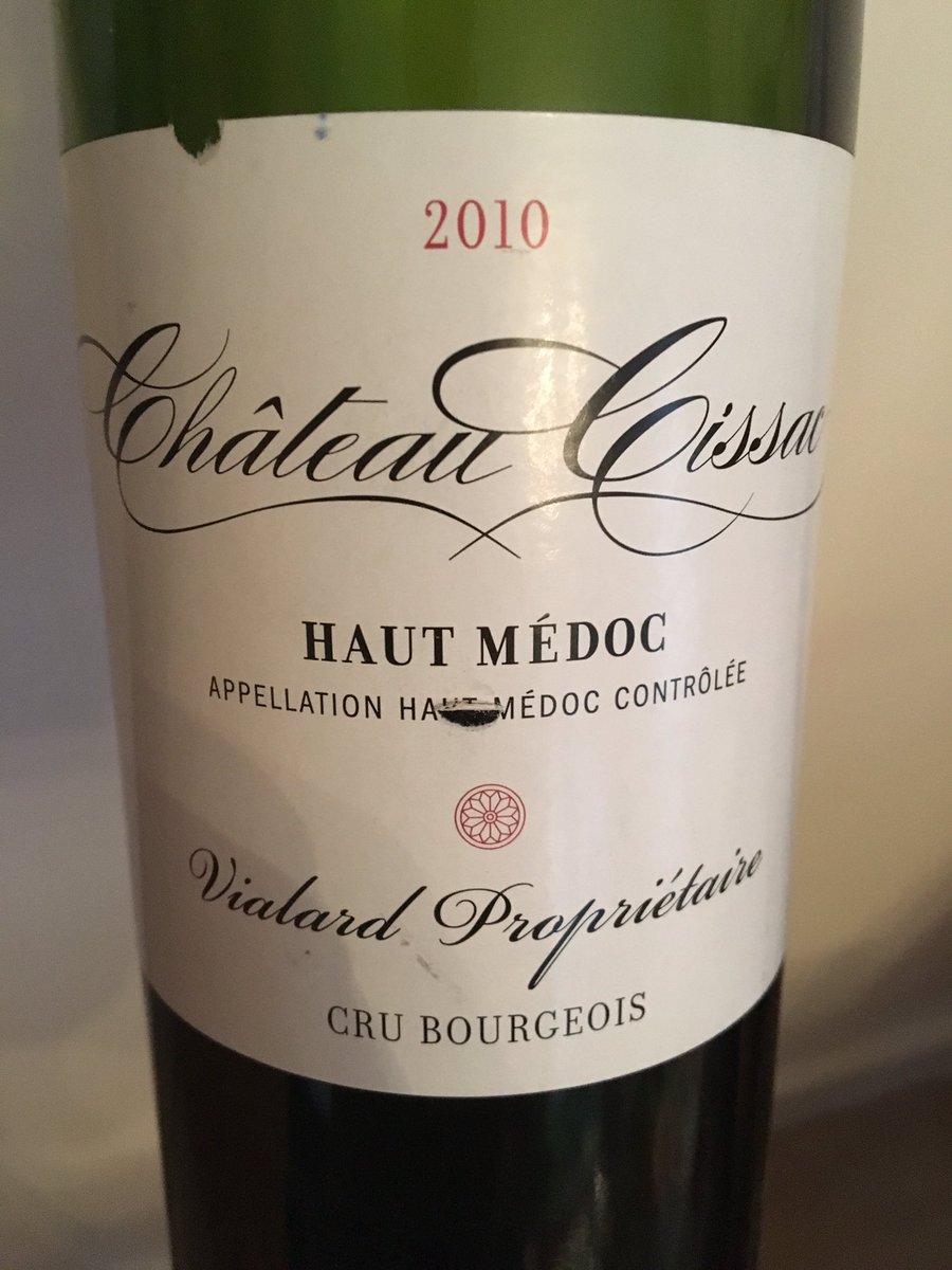 MartialWine's tweet photo. #CruBourgeois #Cissac 2010 great value https://t.co/24a6ElR8jf