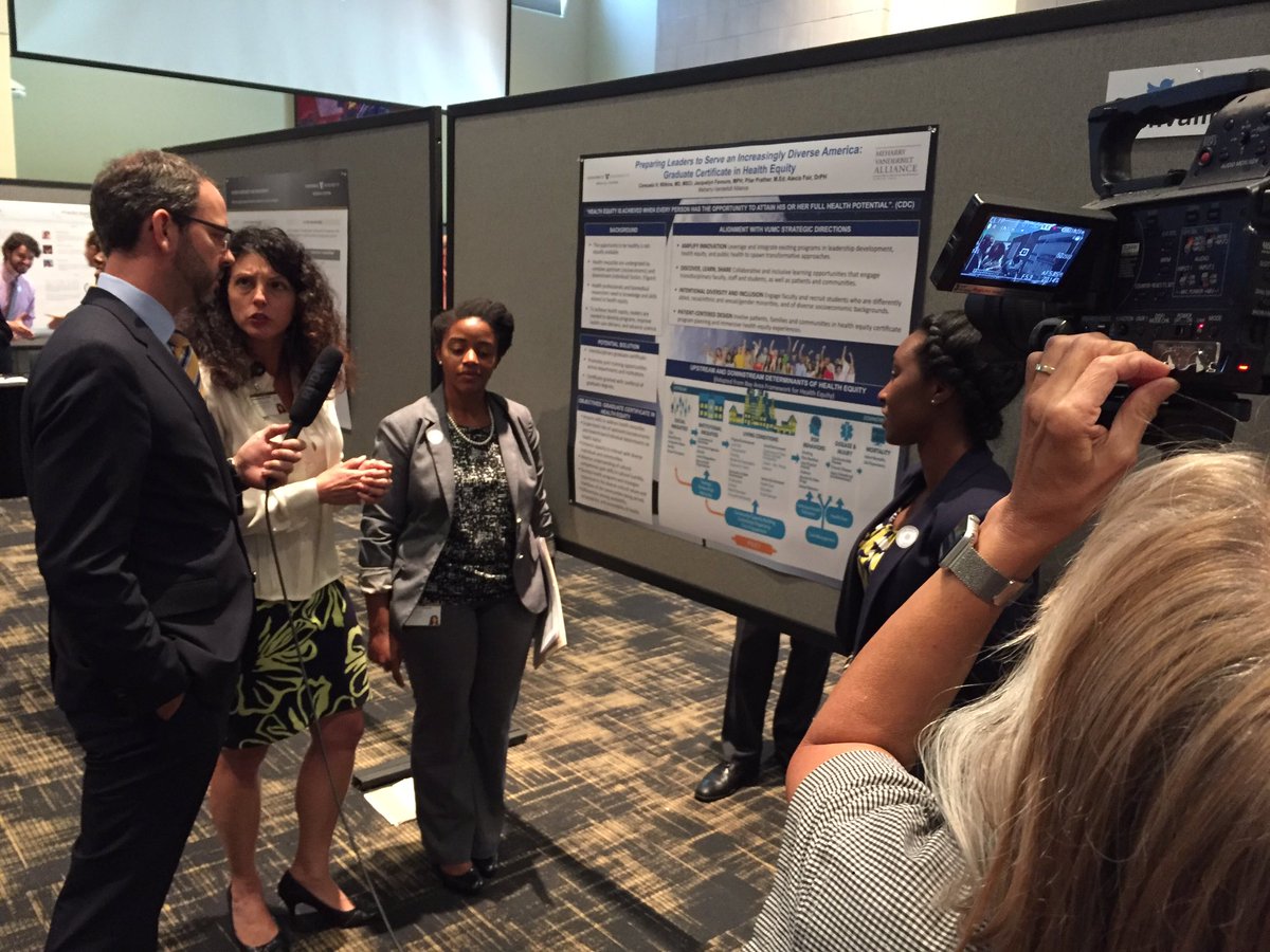 mvalliance's tweet photo. Jay Wellons interviews the MVA team about their poster presentation on serving a diverse America 
#StrategyShare17 #HealthEquityLeaders https://t.co/MPITZx87ya