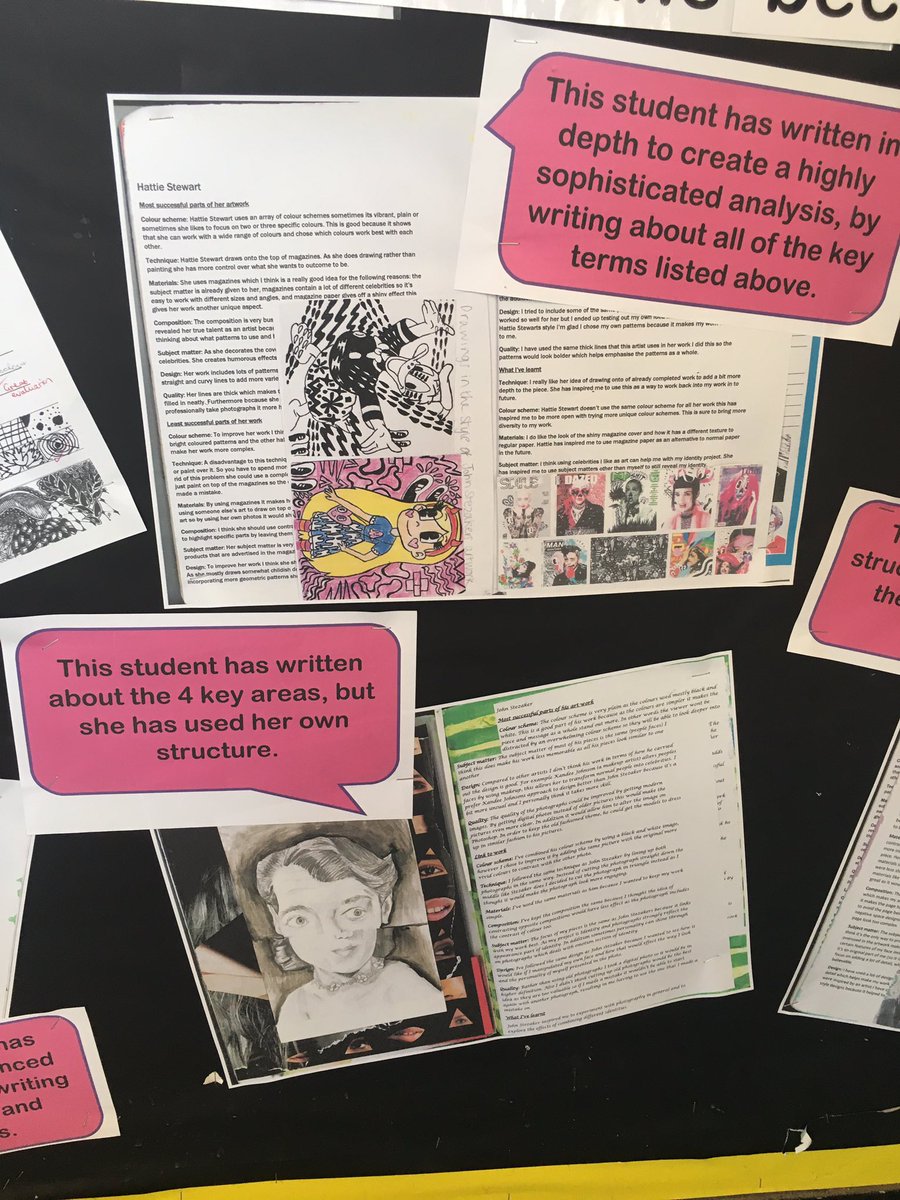MrsEborall's tweet photo. A new display based on literacy, and how to achieve AO1/3. All strategies embedded from Year 7. #literacy #literacydisplay #pedagogy https://t.co/1xSCBa7FuE