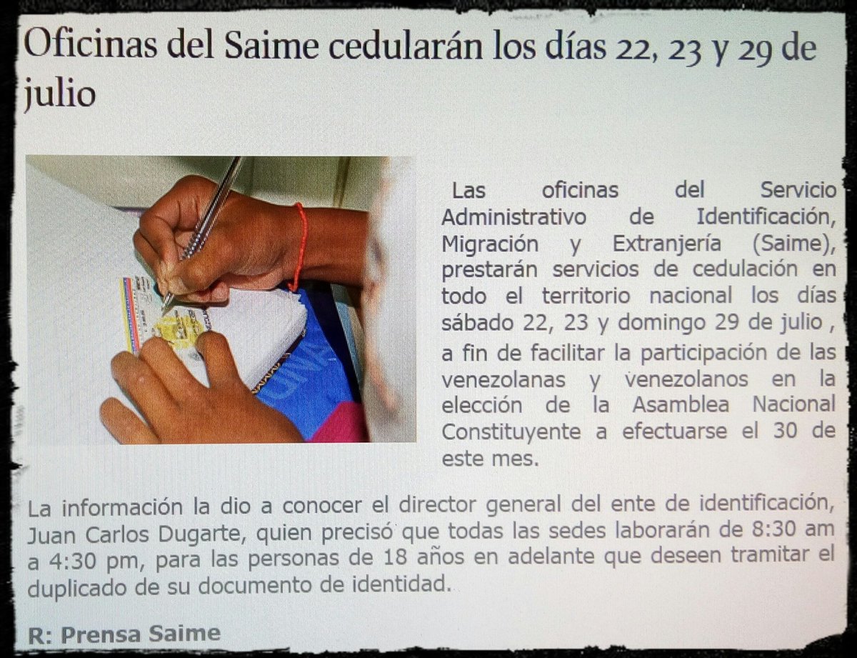 Jornada Especial de Cedulacion